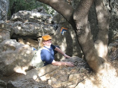 Ruthy in the Nachal Kedesh canyon